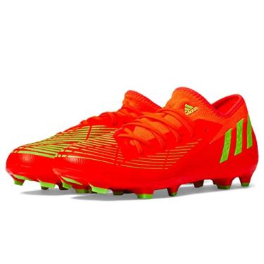 Imagem de adidas Tênis de futebol unissex Edge.3 Predator Firm Ground, Vermelho solar/verde/preto, 44 BR