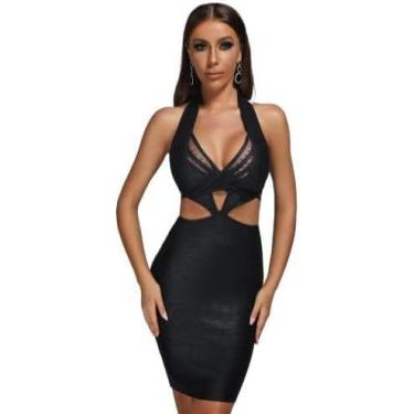 Imagem de Vestido BELLA BARNETT, bandagem, frente única, sem encosto, recorte pr