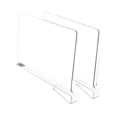 Imagem de Divisórias De Armário De Acrílico Transparente Ajustável Placa De Part