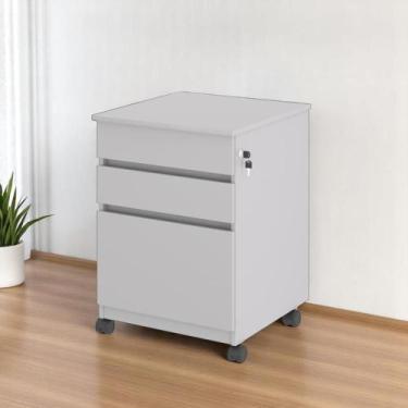 Imagem de Gaveteiro Arquivo com Trava Volunt Cinza - Mobiliar Home Shop