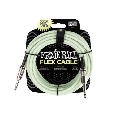 Imagem de CABO ERNIE BALL FLEX 20ft (6,10 METROS) GLOW IN THE DARK
