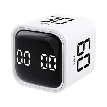 Imagem de Relógio De Mesa LED Ativado Por Movimento Auto Flip Cube Timer 4 Modos