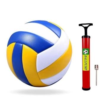 Imagem de Bola de Vôlei Voleibol com Bomba de Ar para encher bola impermeável, Praia, interior, tamanho 5, iniciantes, interior/piscina/ginásio/exterior/treinamento excelente vôlei