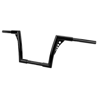 Imagem de VG MOTO Guidão Rise Ape Hanger De 10" Com 1,25" Espessura E Braçadeira 1" Para Motocicleta, Gancho Substituição Harley Dyna Softail Touring Sportster Xl 883 1200 Road Glide King