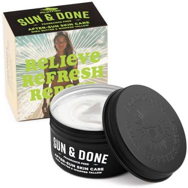 Imagem de Pilotfish Sebo Bovino Batido Sun & Done Para A Pele - Cuidados Pós-Sol Com 7 Ingredientes Simples, Incluindo Manteiga De Karité E Sem Fragrância, Creme Para Cicatrização De Queimaduras Solares, Loçã