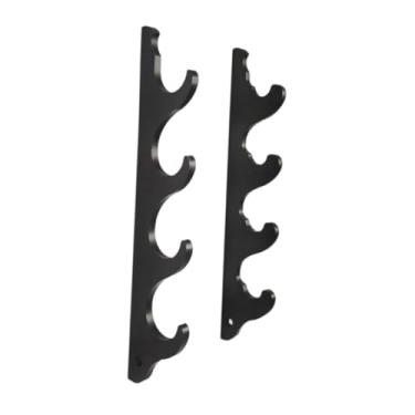 Imagem de UGPLM Suporte de parede para taco de beisebol, organizador, multiuso, cor preta, leve, para fãs de esportes, suporte para taco de softball, 4 Níveis