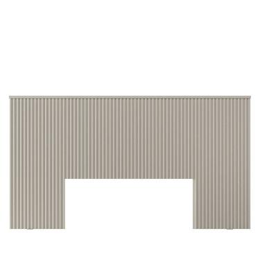 Imagem de Cabeceira Casal Ripada 133x241com Frame Alexa Off White - EdeCasaMoveis