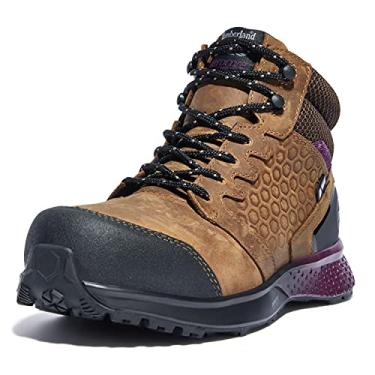 Imagem de Timberland PRO Reaxion Mid Composite Safety Toe impermeável, marrom/roxo, 41