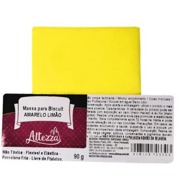 Imagem de Massa De Biscuit Colorida Altezza 90 Gramas Sem Ftalatos Porcelana Fria - Escolha As Cores (Amarelo Limão)