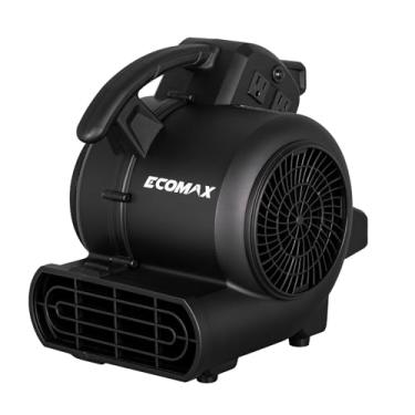 Imagem de ECOMAX Air Mover, Secador De Carpete, Ventilador De Piso, Soprador, 900 Cfm, Modo De 3 Velocidades, 3 Ângulos De Sopro, Daisy Chain, Empilhável, Função De Temporização, Para Restauração De Danos Cau