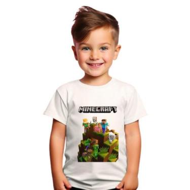 Imagem de Camiseta Infantil Unissex Mundo Mario Donkey Kong Minecraft Tartaruga 