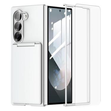 Imagem de Furiet Capa carteira de telefone para Samsung Galaxy Z Fold 6 5G 2024 protetor de tela de vidro temperado fino amortecedor híbrido duas camadas defensor suporte Hoder capa de telefone para ZFold6 Z6 G