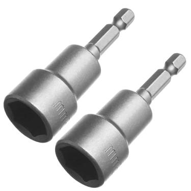 Imagem de Utoolmart 1/4 Drive 15 mm comprimento total 65 mm soquete sextavado impacto porca definidor broca de tomada 1 peça/2 peças/5 peças, UT190706S-0020, Magnetic, 2pcs