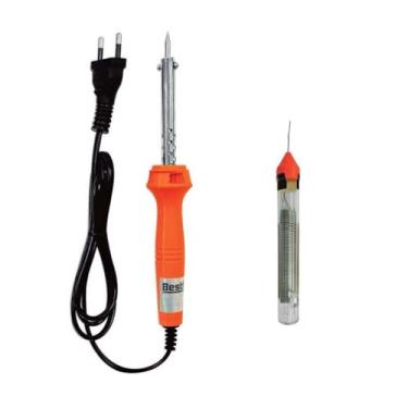 Imagem de Kit Ferro Solda 60w 220v + Solda Estanho Caneta 25gr 1.2mm Bestfer