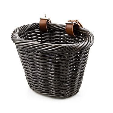 Imagem de MEGHNA Mini Cesta De Bicicleta Trançada Para Guidão Infantil, Feminina E Feminina, Scooter, Madeira