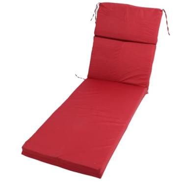Imagem de Asixxsix Almofada de Lounge, 21,65x72.05x2.95in Cp PP Cotding de Algodão Confortável Almofada de Espreguiçadeira Ao Ar Livre, Almofadas de Espreguiçadeira para Móveis Ao Ar Livre, Piscina, (Vinho
