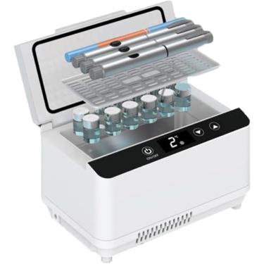 Imagem de Caixa Refrigerada Do Refrigerador Da Insulina, Refrigerador Da Medicina Do Usb Mini, Exposição Do Lcd, 0-18°c Ajustável, Refrigerador Portátil Da Insulina Para O Carro, Curso, Casa, 3battery