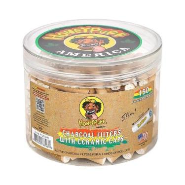 Imagem de Filtros De Carvão Ativado Para Cachimbo De 6mm, 150 Unidades, Tamanho 