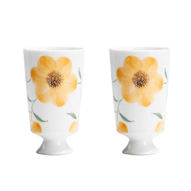 Imagem de Conjunto de chá de Gongfu pintado à mão – Girassóis dourados em porcelana branca pura, inclui mini bule de chá, Gaiwan e xícaras de chá, conjunto de presente para cerimônia de chá (copo host*2)
