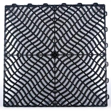 Imagem de Piso Modular 3D PlazaPlas, Preto