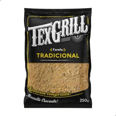 Imagem de Farofa Temperada Crocante Tradicional Texgrill Pacote 250g Com Farinha