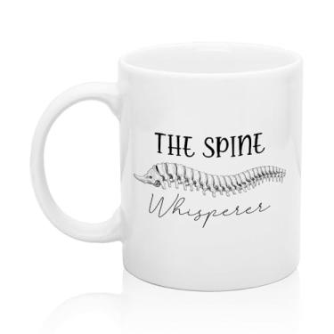Imagem de XQLZY Caneca de café The Spine Whisperer, caneca engraçada de quiropraxia, presentes de aniversário de Natal para cirurgião quiropraxia, presentes de agradecimento para médicos ortopedistas