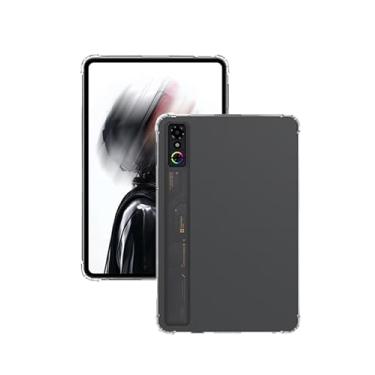 Imagem de Capa transparente para tablet ZTE Nubia RedMagic Gaming Pad 3 Pro de 23 cm, capa protetora de TPU flexível à prova de choque para tablet RedMagic de 9,06 polegadas, leve (transparente)
