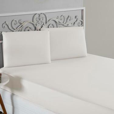 Imagem de Jogo De Lençol 100% Algodão Malha Toque Macio Com Elástico Jogo de Cama Casal Queen King 03 Peças (Palha, Casal 3 Peças)