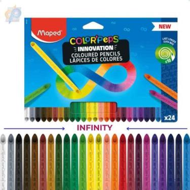 Imagem de Lápis De Cor Infinito Maped Infinity 24 Cores Não Precisa Apontar