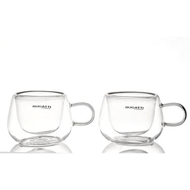 Imagem de Conjunto 2 Xícaras Café Parede Dupla com Alça 100ml Bugatti