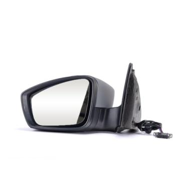 Imagem de Retrovisor de porta Volkswagen Jetta 2013 2014 2015 lado do motorista | Alimentação | Aquecida | c/ indicador de sinal | Sem pintura | Capa cinza claro | Substituição para VW1320146