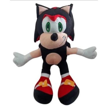Imagem de Bonecos Pelucia Sonic Preto Grande 45 m Material Antialergico Envio Im