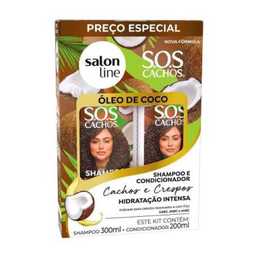 Imagem de Kit Shampoo Salon Line SOS Cachos Óleo de Coco 300ml + Condicionador 2