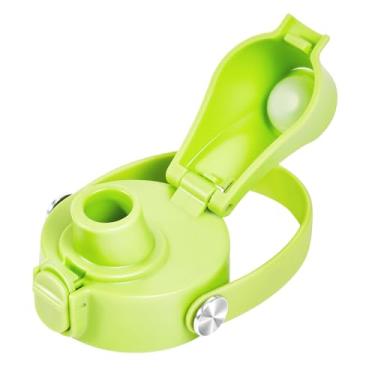 Imagem de EIPOSAU Tampa flip automática para garrafa de água de boca larga Hydro Flask, ótima tampa de bico para HydroFlask, tampa de substituição com trava de botão, verde-claro