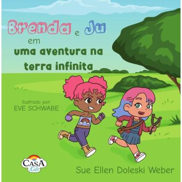 Imagem de Brenda e Ju em uma aventura na terra infinita
