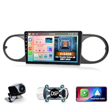 Imagem de 8 núcleos 4 + 64 GB para Toyota Scion xB 2007-2019 Android 13 Car Stereo, Apple Carplay sem fio, tela sensível ao toque IPS de 23 cm, rádio automotivo Android com 59 UI, aplicativo personalizado,