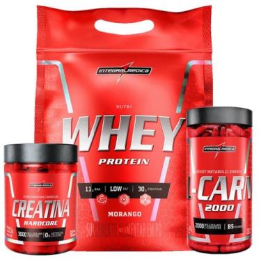 Imagem de Nutri Whey 907g + Creatina 60 Caps + L-Carn 120 Caps Integral - Integr