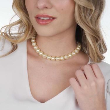 Imagem de Colar Pérolas Amarela Grande Banhada a Ouro 18K - Giuli Joias Contempo