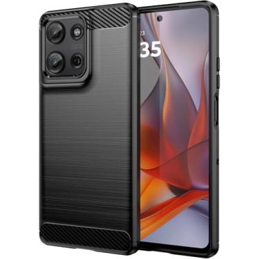 Imagem de Capa Case Moto G75 5G (Tela 6.78) Carbon Fiber Anti Impacto (Preto)