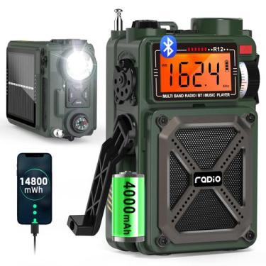 Imagem de Rádio portátil de ondas curtas Gradio 14800mWh com Bluetooth 5.4 - Gre