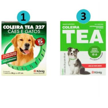 Imagem de Coleira Cão Contra Pulga/Carrapato M com 3 unid. + 1 Coleira G König -