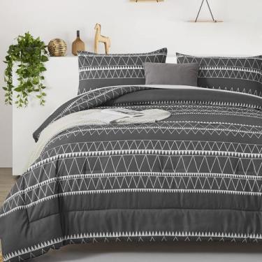Imagem de Conjunto de edredom WONGS BEDDING cinza escuro reversível king size