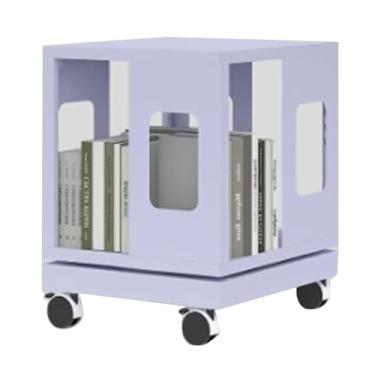 Imagem de FPPOIXDM Estante rotativa, estante de livros, prateleira de armazenamento para escritório em casa, estante rotativa de 360°, fácil de montar, estante de livros