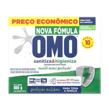 Imagem de OMO Lavagem Perfeita - Sabão Sanitizante Em Pó 800G