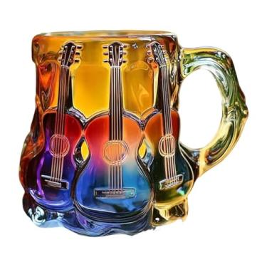 Imagem de Baoblaze Caneca de café com tema de música, resina, novidade, versátil, enfeite de mesa para quarto, estúdio, escritório, amantes de guitarras, Style a