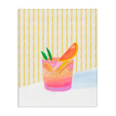 Imagem de Stupell Industries Design de arte de parede Tequila Spritz Cocktail Canvas por Dina Riddle, 76 x 61 cm
