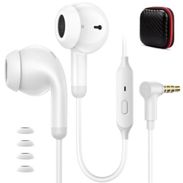 Imagem de Fones de ouvido com fio com microfone, conector de 3,5 mm, fones de ouvido com cancelamento de ruído, fones de ouvido com fio para Chromebook Laptop School, fones de ouvido estéreo HiFi com plugue