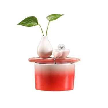 Imagem de Fonte de mesa interna de fácil instalação, relaxamento circulante para casa, quarto, escritório (vermelho)