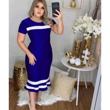 Imagem de Vestido Midi Plus Size Babadinho Moda Evangélica Feminina - MISS FLOWE