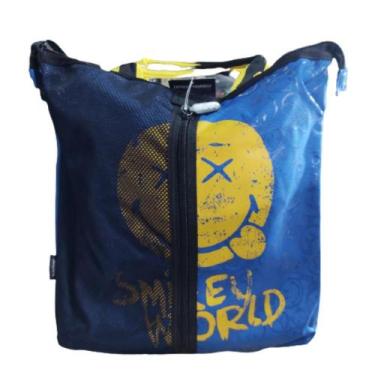 Imagem de Bolsa Grande Passeio Escola Smiley Azul Escuro